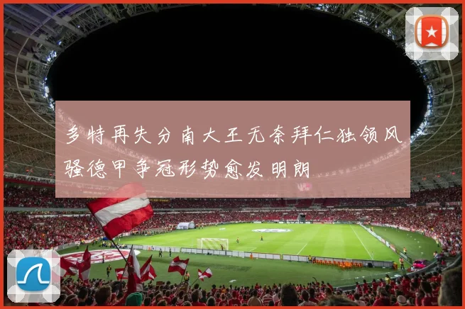 多特再失分南大王无奈拜仁独领风骚德甲争冠形势愈发明朗